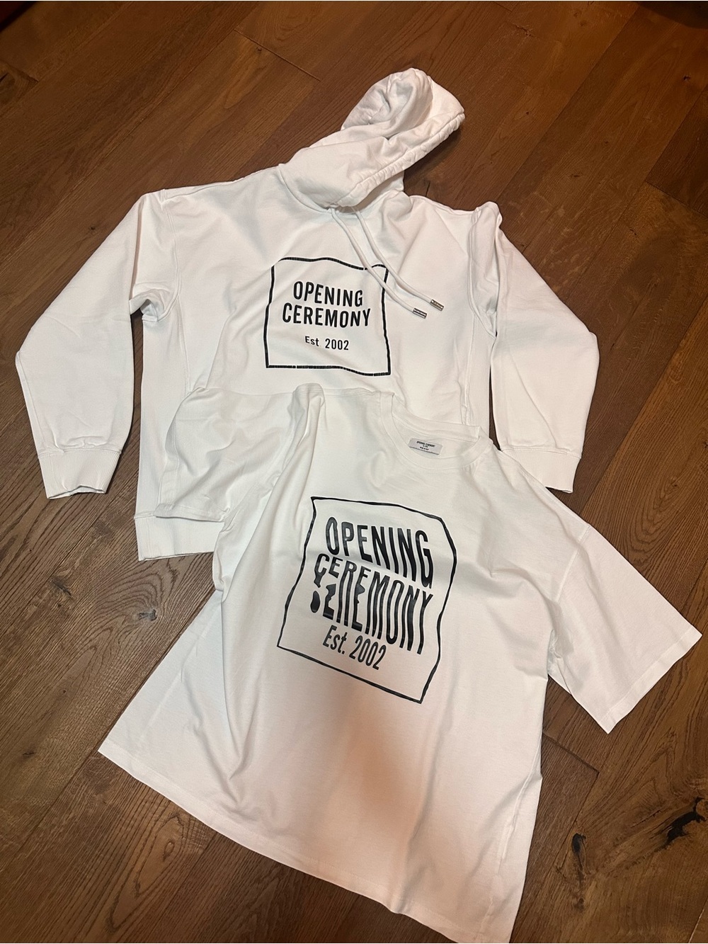 Opening Ceremony White Hoodie & Graphic Tee Set
